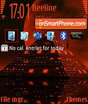 Electric Pyramid 240x320 theme screenshot