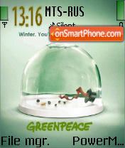 Capture d'écran No More Winter Greenpeace thème