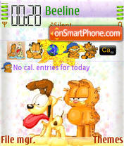 Скриншот темы Garfield And Odie Animated