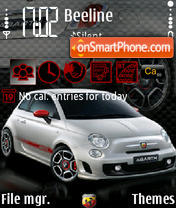 Скриншот темы Fiat 500 Abarth