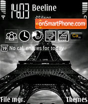 Скриншот темы Eiffel Tower 02