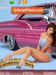 Скриншот темы Girl and Car