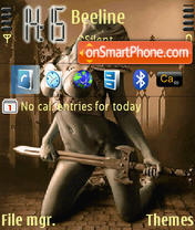 Warior Girl tema screenshot