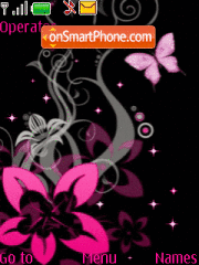 Animated Butterfly tema screenshot