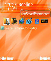 Capture d'écran Orange 10 thème