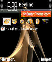 Golden Smoke tema screenshot