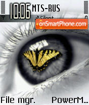 Capture d'écran Butterfly Eye thème