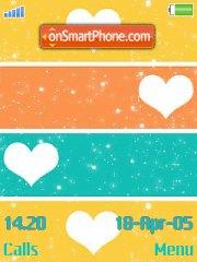 Orange Hearts tema screenshot