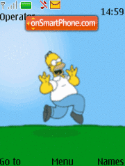Capture d'écran Homer Running Animated thème