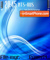 Abstract blue tema screenshot