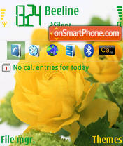 Yellow Flowers tema screenshot