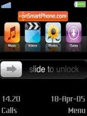 Capture d'écran Ipod Touch 4 Sony thème