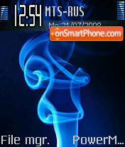 Blue Smoke tema screenshot