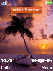 Beach And Palm Trees tema screenshot