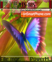 Скриншот темы Rainbow Butterfly