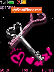 Animated Love Keys tema screenshot