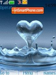 Water Heart Drop tema screenshot