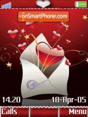 Скриншот темы Love letter w910i