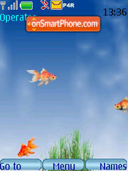 Gold fish animated theme screenshot