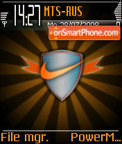 Orange Nike Logo tema screenshot