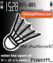 Badminton Shuttlecock es el tema de pantalla