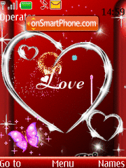 Animated heart theme screenshot