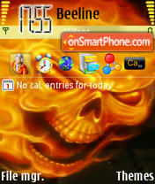 Fire Skull tema screenshot