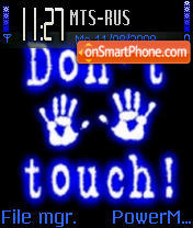Dont Touch tema screenshot