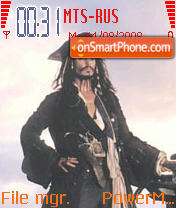 Скриншот темы Pirates of the Caribbean 3