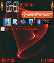 Red Abstract tema screenshot