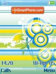 Yellow N Blue Swirls tema screenshot