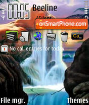 Hair Waterfall tema screenshot