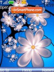 Abstract Blue Flower theme screenshot