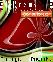 Red Abstract tema screenshot