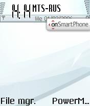 Frost Nokia tema screenshot