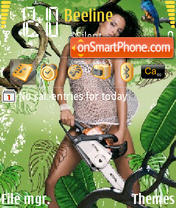 Girl In Green theme screenshot