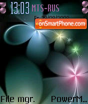 Glowing Flowers tema screenshot