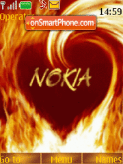 Скриншот темы Nokia Fire Animated