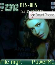 Alyssa Milano tema screenshot