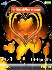 Orange Heart tema screenshot