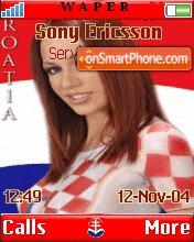 Croatian Girl tema screenshot