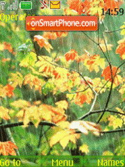 Capture d'écran Autumn Rain Animated thème