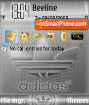 Adidas S60 v.1 theme screenshot