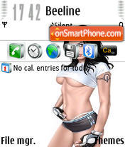 Brunette Girl tema screenshot