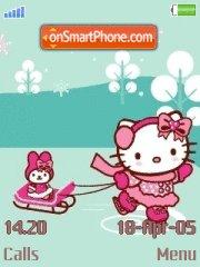 Winter Kitty tema screenshot