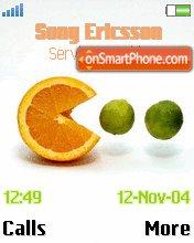 Orange and Lime tema screenshot