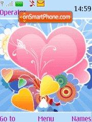 Rainbow Hearts tema screenshot