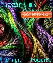 Colors Feathers tema screenshot