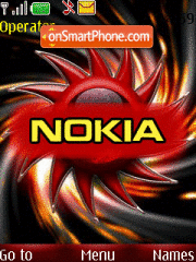 Скриншот темы Nokia red animated