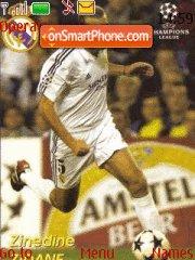 Capture d'écran Zidane thème